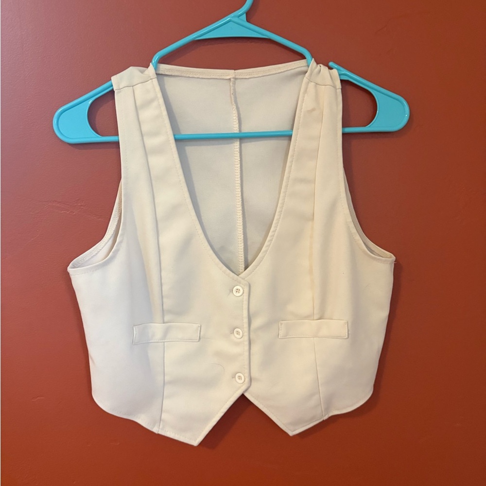 Stylish Cream Women's Vest Top